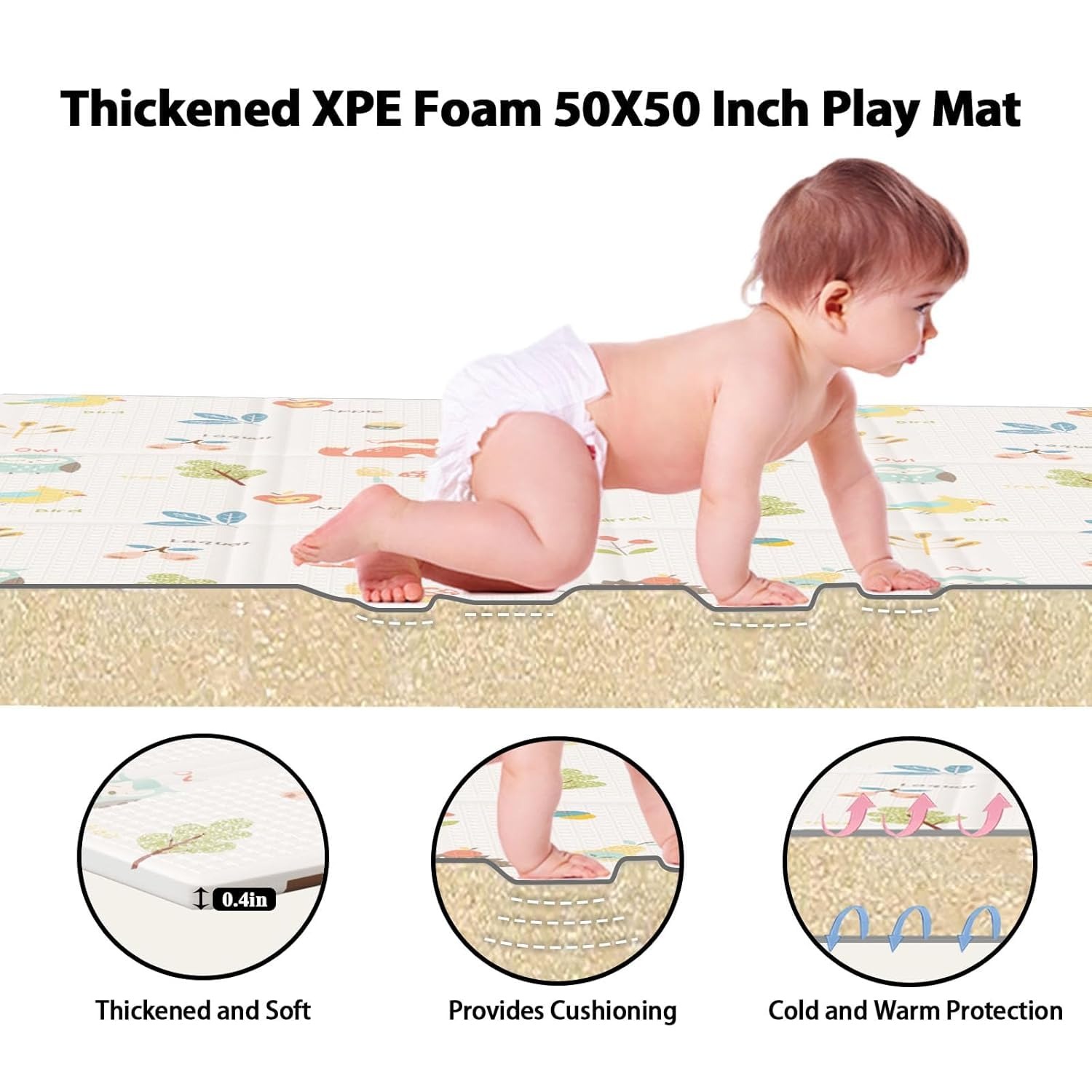 Foldable Baby Play Mat Childre - Repotting Mat 评论和价格