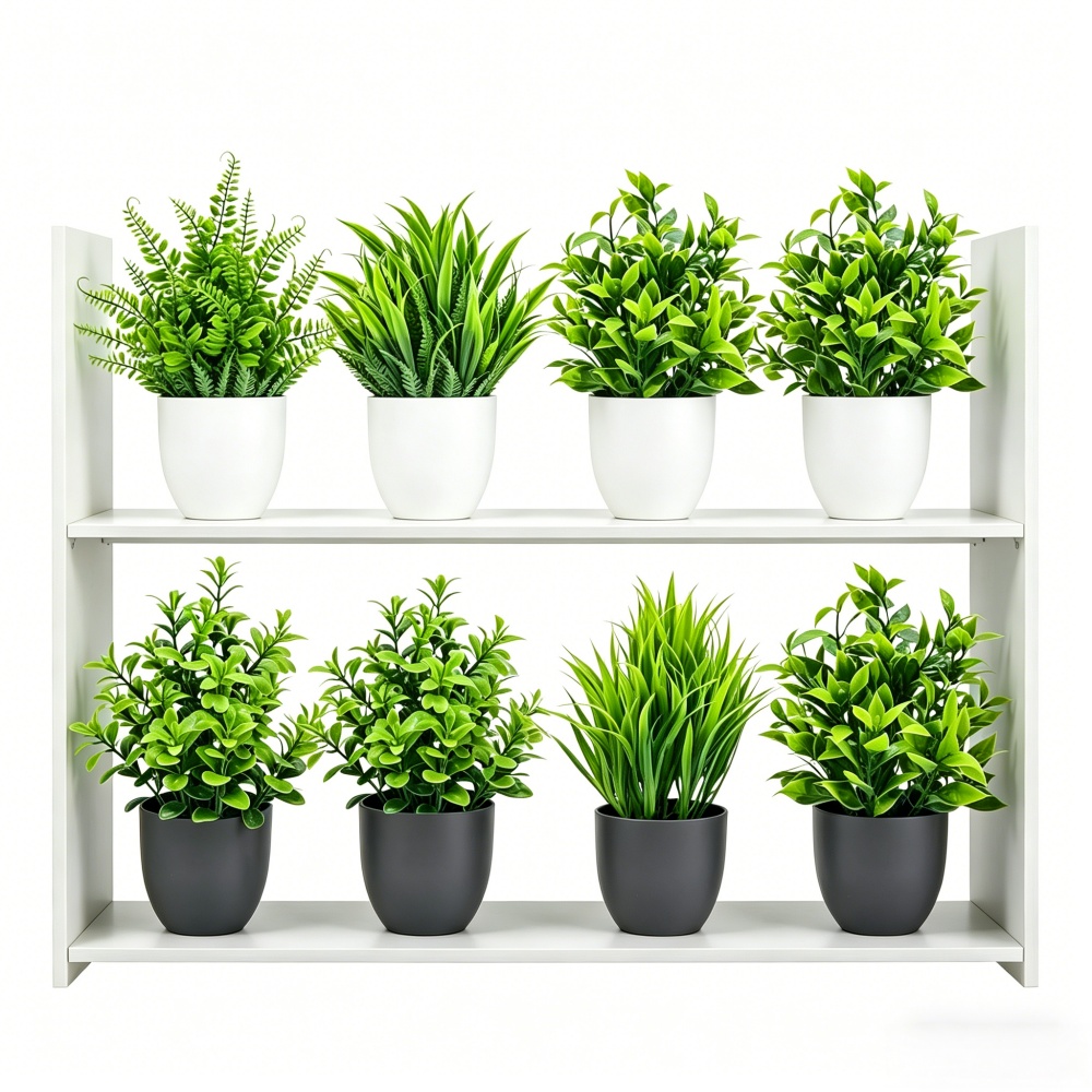 4pcs/set Mini Artificial Plant - Succulent Set 评论和价格